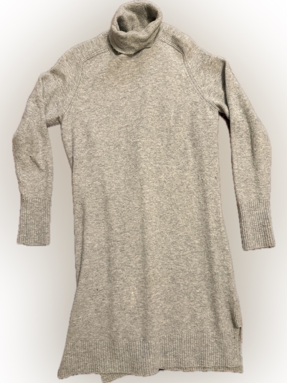 J. Crew Light Gray Turtleneck Midi Dress